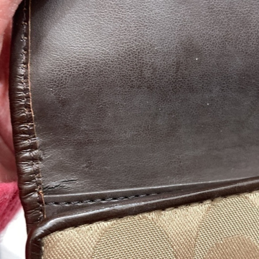 Coach Ashley brown gold checkbook wallet - Picture 12 of 13